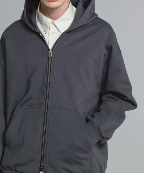 CINOH(チノ)の「HELENE SWEAT OPEN HOODIE(パーカー・メンズ・ブラック/グレー・38/46)」の8枚目の写真