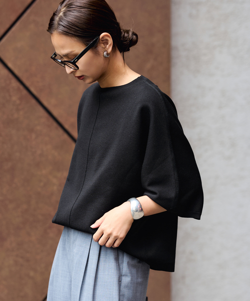 ダブルジャガードハーフスリーブニット（ニット/セーター）｜FRAMeWORK