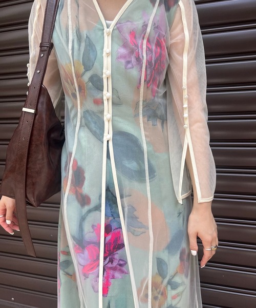 UND GRACE CHIFFON VEIL DRESS（ワンピース）｜Ameri（アメリ）の