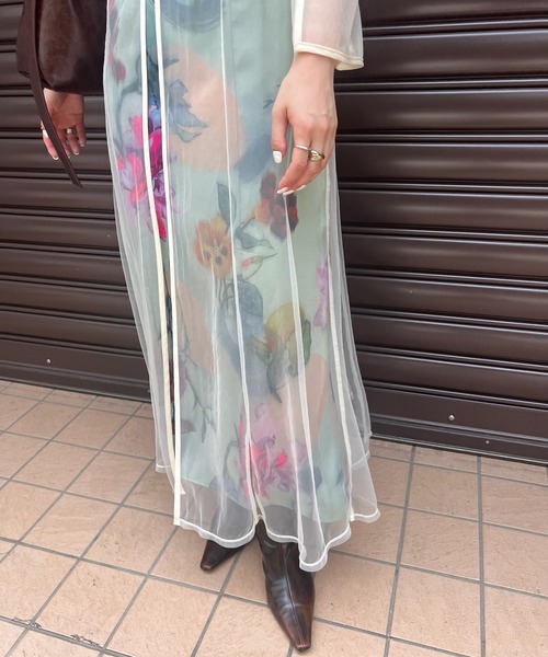 UND GRACE CHIFFON VEIL DRESS（ワンピース）｜Ameri（アメリ）の