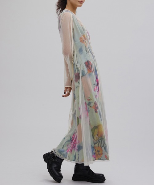 UND GRACE CHIFFON VEIL DRESS（ワンピース）｜Ameri（アメリ）の
