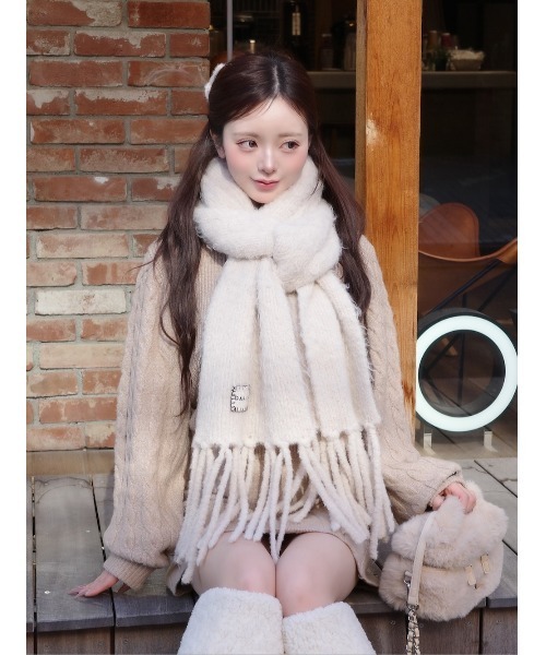 darich ヘアリーボリュームマフラー ヘアリーボリュームマフラー（マフラー）｜Darich（ダーリッチ）の