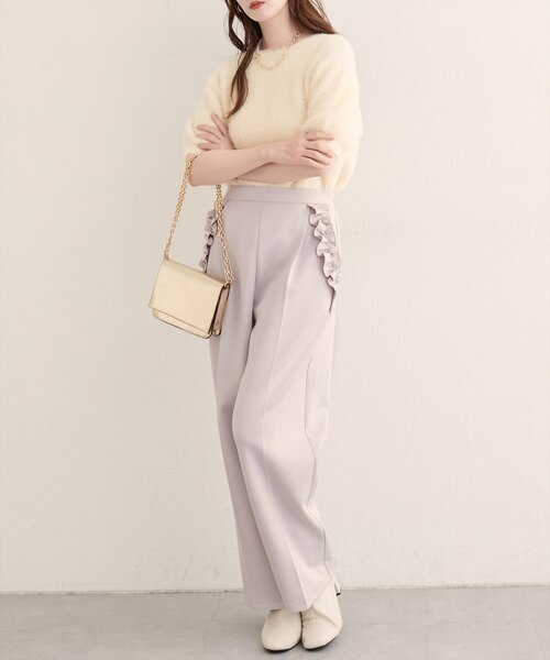 セール】【WEB限定】ポケットフリルタックパンツ（スラックス