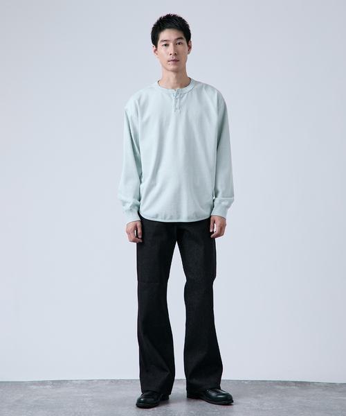 B.C STOCK（ベーセーストック）の「12.5oz 5ポケット セミフレアリジットデニム（デニムパンツ・メンズ・ネイビー/ブラック・SMALL/MEDIUM/LARGE）」の3枚目の写真