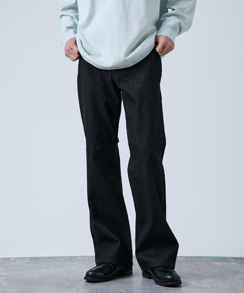 B.C STOCK（ベーセーストック）の「12.5oz 5ポケット セミフレアリジットデニム（デニムパンツ・メンズ・ネイビー/ブラック・SMALL/MEDIUM/LARGE）」の4枚目の写真