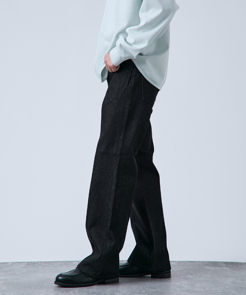 B.C STOCK（ベーセーストック）の「12.5oz 5ポケット セミフレアリジットデニム（デニムパンツ・メンズ・ネイビー/ブラック・SMALL/MEDIUM/LARGE）」の5枚目の写真