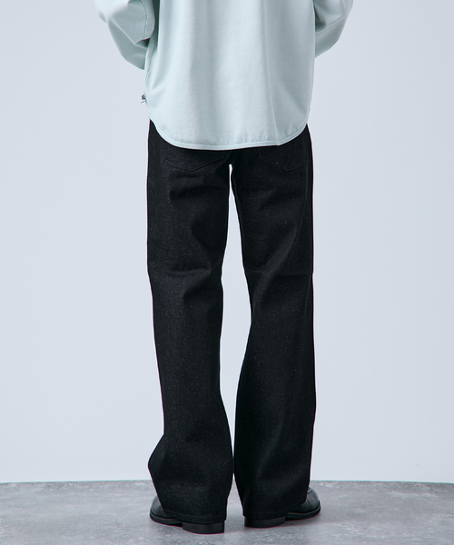 B.C STOCK（ベーセーストック）の「12.5oz 5ポケット セミフレアリジットデニム（デニムパンツ・メンズ・ネイビー/ブラック・SMALL/MEDIUM/LARGE）」の6枚目の写真