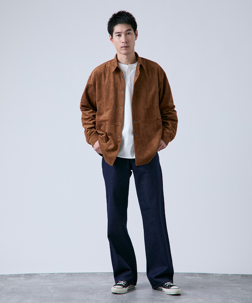 B.C STOCK（ベーセーストック）の「12.5oz 5ポケット セミフレアリジットデニム（デニムパンツ・メンズ・ネイビー/ブラック・SMALL/MEDIUM/LARGE）」の7枚目の写真