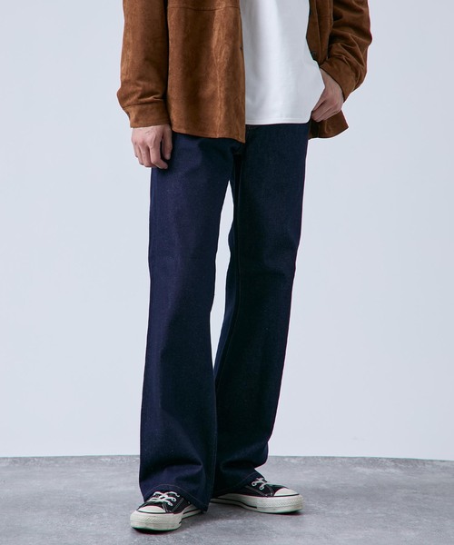 B.C STOCK（ベーセーストック）の「12.5oz 5ポケット セミフレアリジットデニム（デニムパンツ・メンズ・ネイビー/ブラック・SMALL/MEDIUM/LARGE）」の8枚目の写真