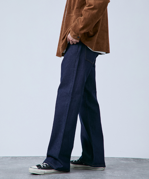 B.C STOCK（ベーセーストック）の「12.5oz 5ポケット セミフレアリジットデニム（デニムパンツ・メンズ・ネイビー/ブラック・SMALL/MEDIUM/LARGE）」の9枚目の写真