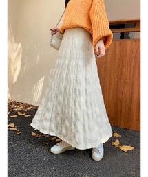 ハイウエストデザイン アールスカート