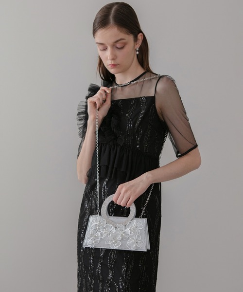 Leja(レジャ)の「【LEJA】フラワービジューラウンドハンドル2wayバッグ結婚式 パーティー 成人式 二次会 同窓会 お呼ばれ オケージョン 20代 30代(ハンドバッグ・レディース・シルバー/ブラック・FREE)」の22枚目の写真