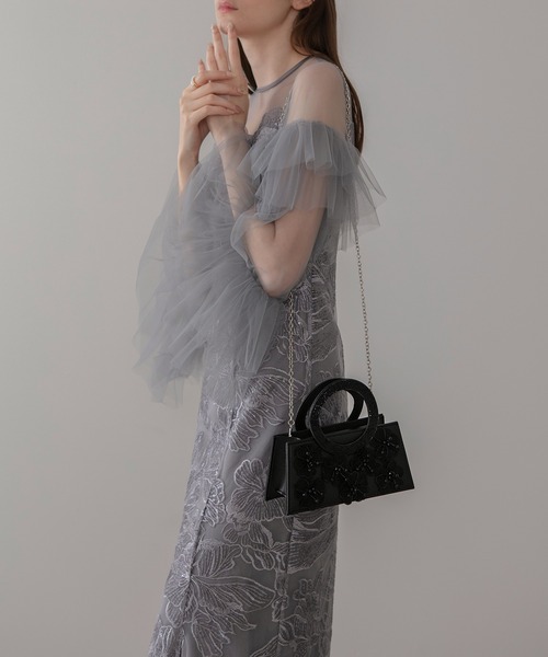 Leja(レジャ)の「【LEJA】フラワービジューラウンドハンドル2wayバッグ結婚式 パーティー 成人式 二次会 同窓会 お呼ばれ オケージョン 20代 30代(ハンドバッグ・レディース・シルバー/ブラック・FREE)」の14枚目の写真