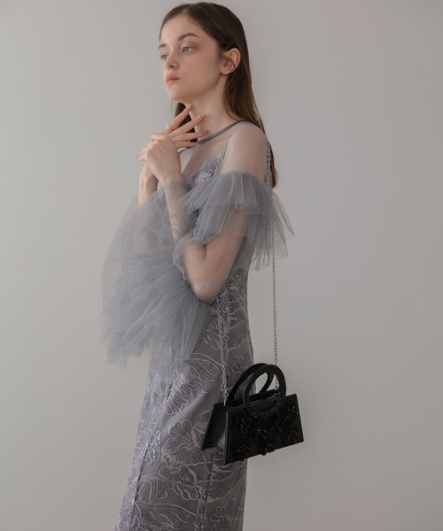 Leja(レジャ)の「【LEJA】フラワービジューラウンドハンドル2wayバッグ結婚式 パーティー 成人式 二次会 同窓会 お呼ばれ オケージョン 20代 30代(ハンドバッグ・レディース・シルバー/ブラック・FREE)」の15枚目の写真
