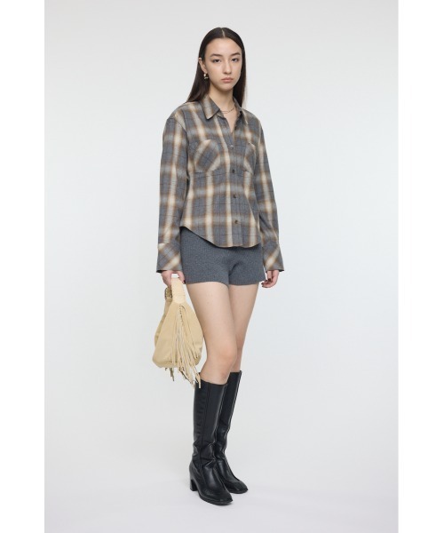 即完売 moussy チェックシャツ セール】FRONT TIED CHECK シャツ（シャツ/ブラウス）｜MOUSSY