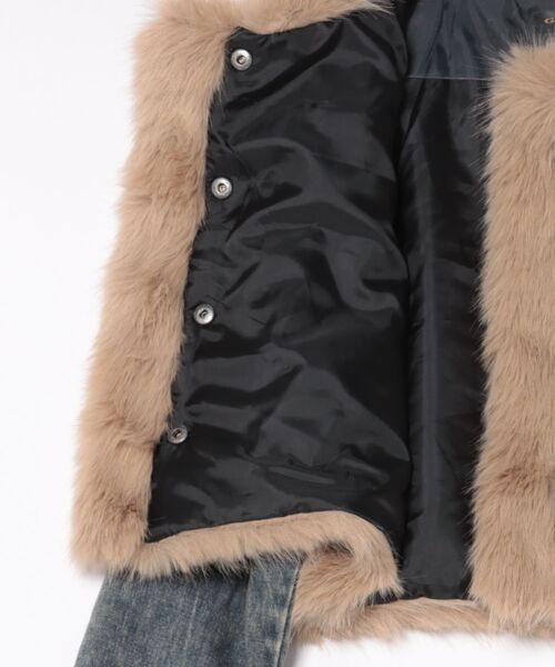 ESTIVO ネイビー ファー付きジャケット 女性用M ESTIVO ネイビー ファー付きジャケット 女性用M ESTIVO ネイビー