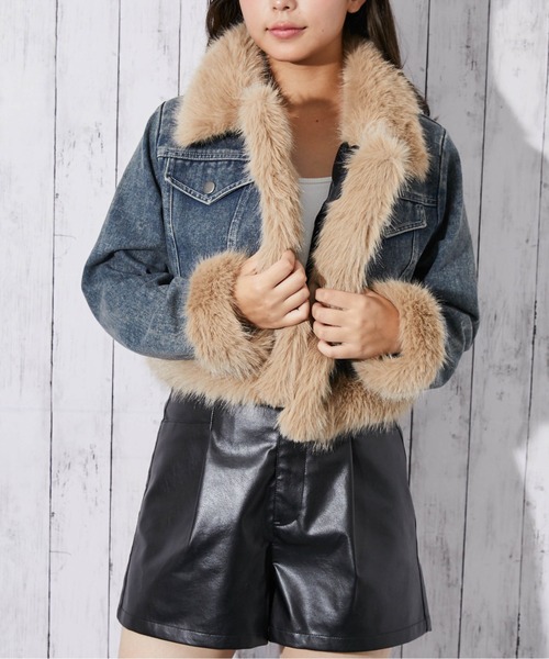 【新品未使用】d.i.a ファー付きジャケット Re:EDIT [2024-25 WINTER COLLECTION]2WAYヴィンテージライク