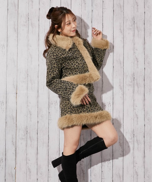GORGE(ゴージ)の「《ファーデザイン×デニム》レディース ジャケット 裏付き ショート丈 秋冬(デニムジャケット・レディース・ブルー/ネイビー/レオパード・F)」の19枚目の写真