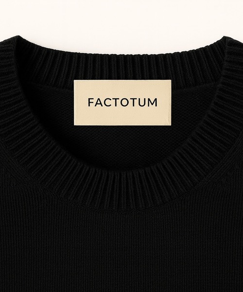 FACTOTUM（ファクトタム）の「【FACTOTUM】 5G Seed Stitch Crew Knit（ニット/セーター・メンズ・ブラック・FREE）」の9枚目の写真
