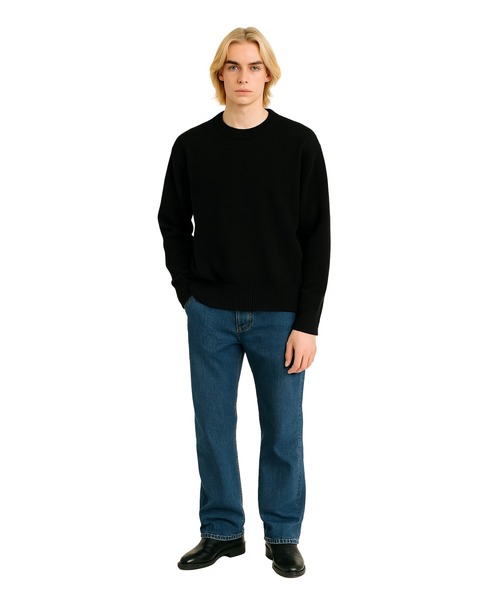 FACTOTUM（ファクトタム）の「【FACTOTUM】 5G Seed Stitch Crew Knit（ニット/セーター・メンズ・ブラック・FREE）」の5枚目の写真