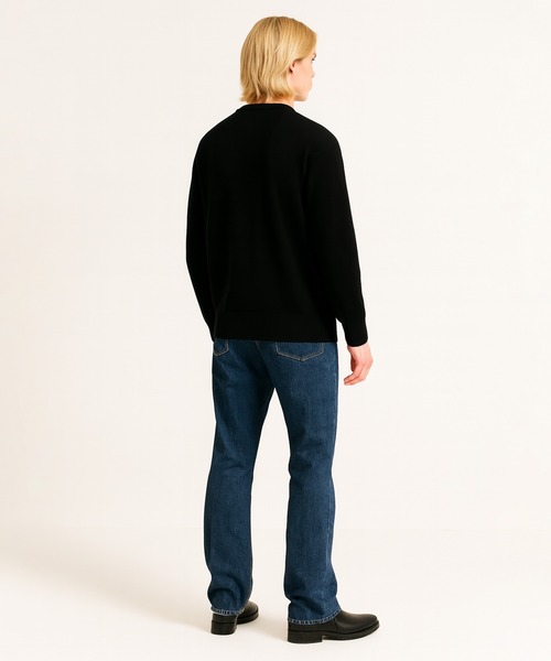 FACTOTUM（ファクトタム）の「【FACTOTUM】 5G Seed Stitch Crew Knit（ニット/セーター・メンズ・ブラック・FREE）」の2枚目の写真