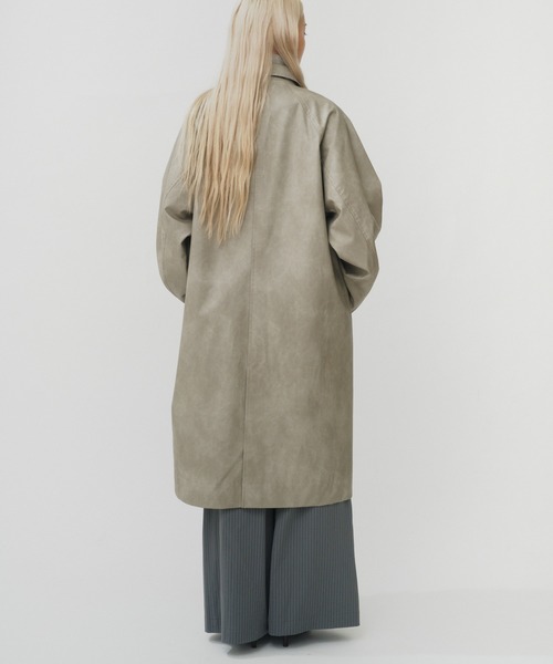 セール】VINTAGE ARTIFITICIAL LEATHER LONG COAT / ヴィンテージ