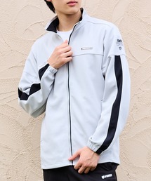 K-SWISS（ケースイス）の「【K-SWISS/ケースイス】鹿の子ダンボールトラックジャケット/ジャージ 長袖 ジップアップ スポーツ カジュアル ストリート アスレジャー スポーツミックス（ジャージ）」