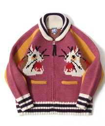 HOUSTON(ヒューストン)SOUVENIA COWCHIN SWETER(CAT・DANCE)カウチンセータージャケット レディース
