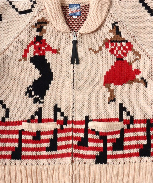 HOUSTON(ヒューストン)の「HOUSTON(ヒューストン)SOUVENIA COWCHIN SWETER(CAT・DANCE)カウチンセータージャケット レディース(カーディガン/ボレロ・レディース・ブルー系1/ピンク系1/ピンク系2/ナチュラル・1/0)」の18枚目の写真