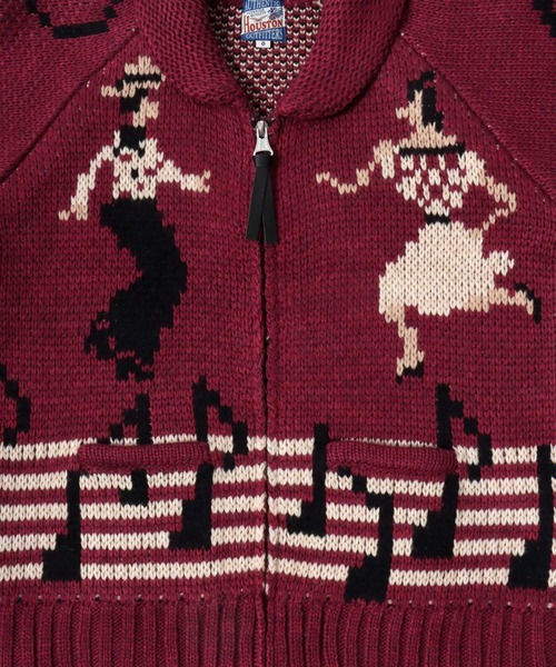 HOUSTON(ヒューストン)の「HOUSTON(ヒューストン)SOUVENIA COWCHIN SWETER(CAT・DANCE)カウチンセータージャケット レディース(カーディガン/ボレロ・レディース・ブルー系1/ピンク系1/ピンク系2/ナチュラル・1/0)」の22枚目の写真