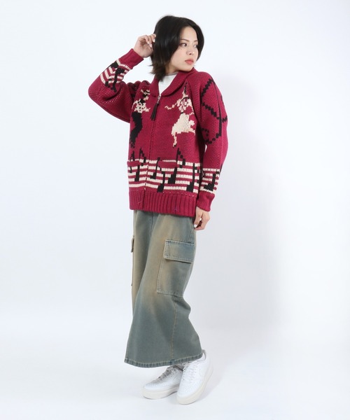 セール】HOUSTON（ヒューストン）SOUVENIA COWCHIN SWETER（CAT・DANCE