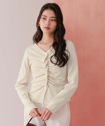 titivate（ティティベイト）の「フロントギャザーニットトップス（ニット/セーター）」