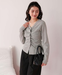 titivate（ティティベイト）の「フロントギャザーニットトップス（ニット/セーター）」