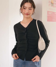 titivate（ティティベイト）の「フロントギャザーニットトップス（ニット/セーター）」