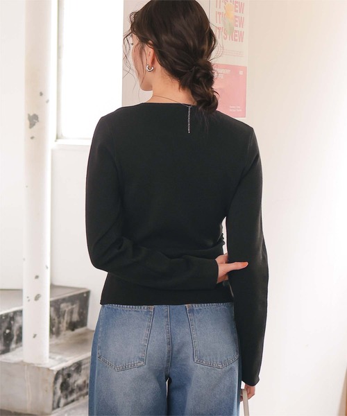 titivate（ティティベイト）の「フロントギャザーニットトップス（ニット/セーター・レディース・アイボリー/ブラック/ライトブルー/ライトグレー・M/S/L）」の21枚目の写真