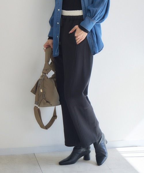 KATHARINE ROSS（キャサリンロス）の「【PILLINI/ピリーニ】裏毛カーブパンツ（その他パンツ・レディース・ブラック/グレー/ブラウン・FREE）」の2枚目の写真