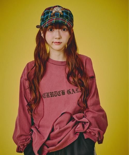 セール】GALFY-穴の向こうにわんちゃんロンTee（Tシャツ/カットソー