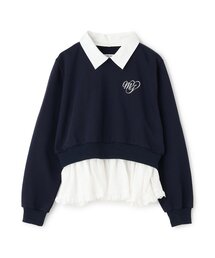 Mi-je（ミジェ）の「レイヤードペプラムトレーナー【韓国ファッション】（スウェット）」