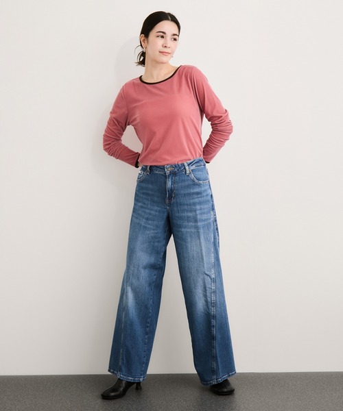 GUESS JEANS(ゲスジーンズ)の「【GUESS(ゲス)】WIDE LEG TWISTED(デニムパンツ・レディース・ブルー系その他3/ブルー系その他5・L/M/S)」の3枚目の写真