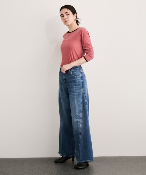 GUESS JEANS(ゲスジーンズ)の「【GUESS(ゲス)】WIDE LEG TWISTED(デニムパンツ・レディース・ブルー系その他3/ブルー系その他5・L/M/S)」の4枚目の写真