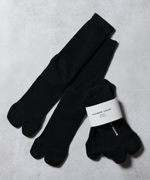 NUMBER (N)INE（ナンバーナイン）の「100% FINE COTTON PLAIN 2 PACK RIB TABI SOCKS / ファイン コットン100% プレーン 2パック リブ 足袋 ソックス（ソックス/靴下・メンズ）」