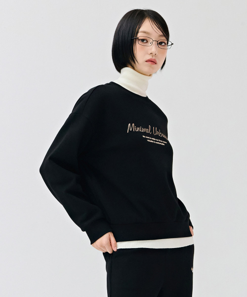 CHASECULT（チェイスカルト）の「レディースレタリンググラフィックスウェットシャツ-DERG5163B03（スウェット・レディース・ブラック・90/85）」の2枚目の写真