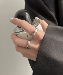 mul.（ムル）の「【456686】シンプルリング2点セット(RZ)（リング）」