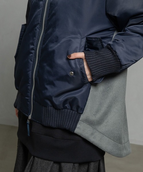 MARECHAL TERRE（マルシャルテル）の「フーディーブルゾン（ブルゾン・レディース・ブラック/ブラウン/カーキ/ネイビー・MEDIUM）」の5枚目の写真