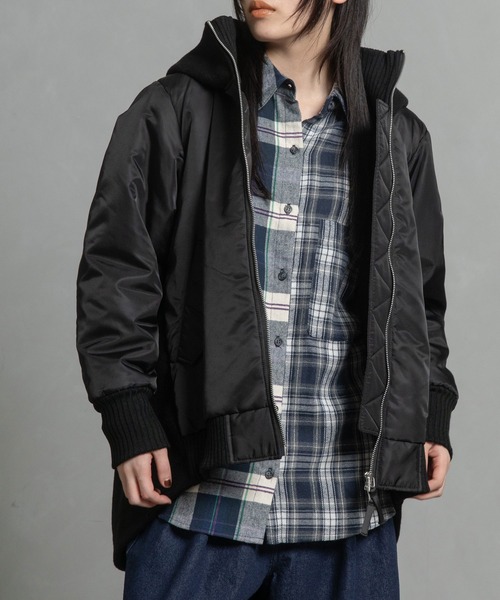 MARECHAL TERRE（マルシャルテル）の「フーディーブルゾン（ブルゾン・レディース・ブラック/ブラウン/カーキ/ネイビー・MEDIUM）」の10枚目の写真