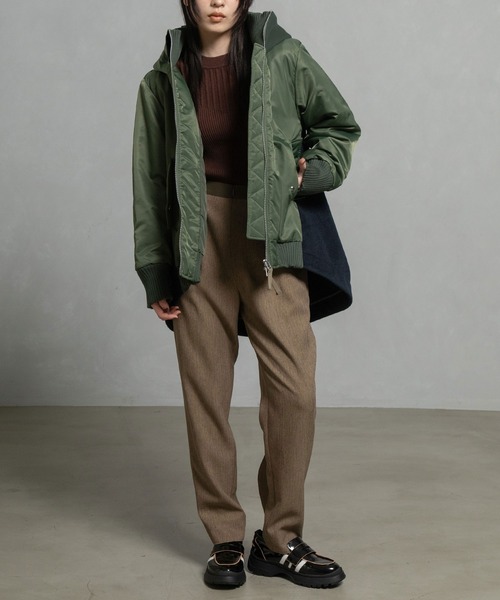 MARECHAL TERRE（マルシャルテル）の「フーディーブルゾン（ブルゾン・レディース・ブラック/ブラウン/カーキ/ネイビー・MEDIUM）」の21枚目の写真