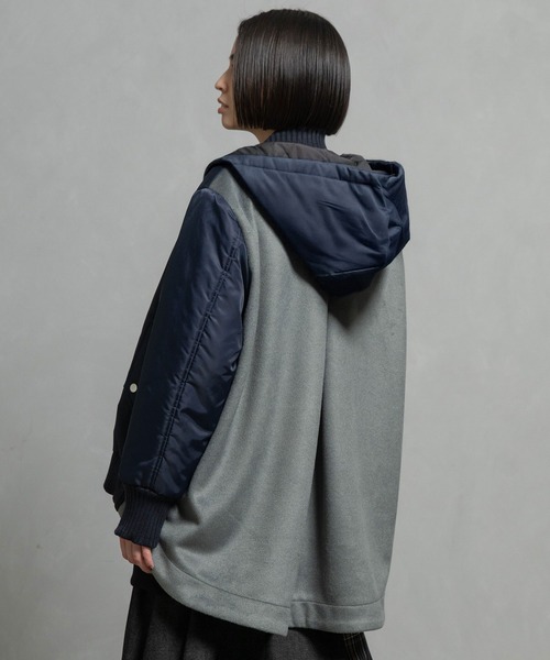 MARECHAL TERRE（マルシャルテル）の「フーディーブルゾン（ブルゾン・レディース・ブラック/ブラウン/カーキ/ネイビー・MEDIUM）」の17枚目の写真