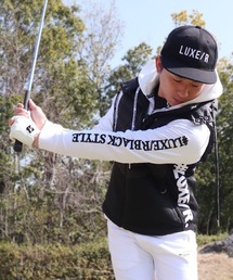 LUXE/R GOLF（ラグジュ ゴルフ）の「(RM)【LUXE/R GOLF】2WAY コンビネーション ダウン フード ベスト（ダウンベスト）」