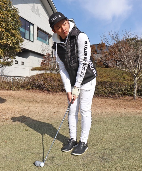 LUXE/R GOLF（ラグジュ ゴルフ）の「(RM)【LUXE/R GOLF】2WAY コンビネーション ダウン フード ベスト（ダウンベスト・メンズ・オフホワイト/チャコールグレー/ブラック・L/XL/M）」の10枚目の写真