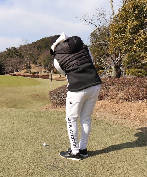 LUXE/R GOLF（ラグジュ ゴルフ）の「(RM)【LUXE/R GOLF】2WAY コンビネーション ダウン フード ベスト（ダウンベスト・メンズ・オフホワイト/チャコールグレー/ブラック・L/XL/M）」の12枚目の写真